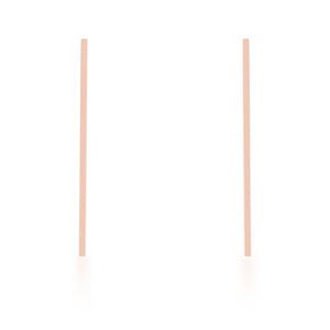 Carolee Rose Gold Stainless Steel Long Line Drop Earrings