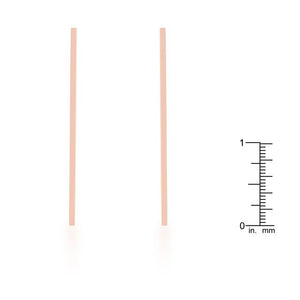 Carolee Rose Gold Stainless Steel Long Line Drop Earrings