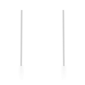 Carolee Rhodium Stainless Steel Long Line Drop Earrings