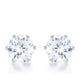 Reign 3.4ct CZ Rhodium Stainless Steel Stud Earrings