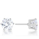 Reign 3.4ct CZ Rhodium Stainless Steel Stud Earrings