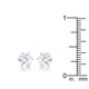 Reign 3.4ct CZ Rhodium Stainless Steel Stud Earrings