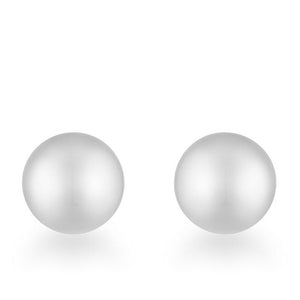 Tina Rhodium Sphere Stud Earrings