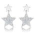 Bianca 0.5ct CZ Rhodium Star Drop Earrings