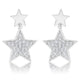 Bianca 0.5ct CZ Rhodium Star Drop Earrings