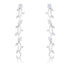 1.1Ct Vine Design Rhodium Earrings
