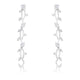 1.1Ct Vine Design Rhodium Earrings