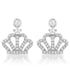 0.5 Ct Rhodium Crown CZ Earrings