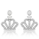 0.5 Ct Rhodium Crown CZ Earrings