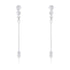 1.2Ct Graduated Rhodium Plated Drop Cubic Zirconia Earrings.