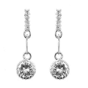 Simple Cubic Zirconia Drop Earrings