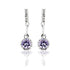 Lavender Cubic Zirconia Dangle Earrings