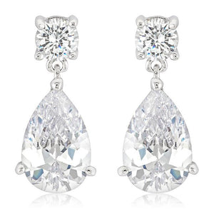 Elegant Cubic Zirconia Drop Earrings