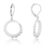 Graduated Cubic Zirconia Circle Earrings