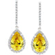 Canary Cubic Zirconia Drop Earrings