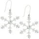 Silver Snowflake Dangle Earrings