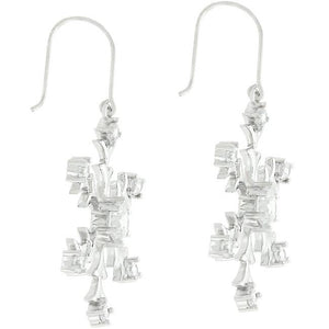 Silver Snowflake Dangle Earrings