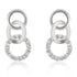Rhodium Plated Finish Triplet Hooplet Earrings