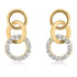 Goldtone Finish Triplet Hooplet Earrings