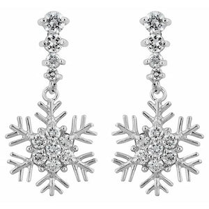 Snowflake Drop Earrings