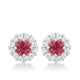 Bella Bridal Earrings in Pink