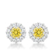 Bella Bridal Earrings in Yellow