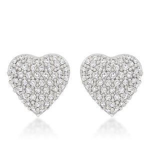 Special Pave Heart Earrings