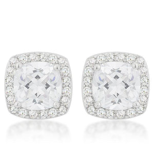 Pave Halo Earrings