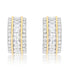 Two-Tone Three Row Earrings