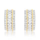 Two-Tone Three Row Earrings