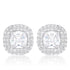 Cushion Pave Stud Earrings