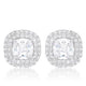 Cushion Pave Stud Earrings