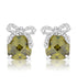 Olivine Drop Earrings with Bow