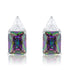 Classic Mystic Cubic Zirconia Rhodium Stud Earrings