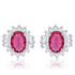 Chrisalee 3.3ct Ruby CZ Rhodium Classic Stud Earrings