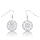 .95 Ct Interlocking Circle Rhodium and CZ Earrings