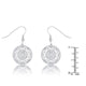 .95 Ct Interlocking Circle Rhodium and CZ Earrings