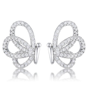 .45 Ct CZ Butterfly Stud Earrings