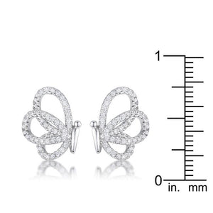 .45 Ct CZ Butterfly Stud Earrings