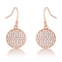 .6 Ct Elegant CZ Rose Gold Plated Disk Earrings