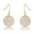 .6 Ct Elegant CZ Gold Plated Disk Earrings