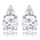 Simple Rhodium Plated 9mm Clear CZ Stud Earring