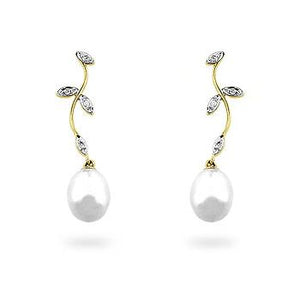 Pearl & Diamond Earrings