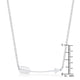 Arianna Rhodium Stainless Steel Arrow Necklace