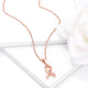 18k Rose Gold Plated Heart Filigree Breast Cancer Awareness Ribbon Pendant