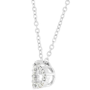 Cubic Zirconia Heart Silhouette Pendant