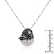 Black and White Cubic Zirconia Baby Bird Pendant