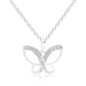 Dainty Butterfly Cubic Zirconia Pendant Necklace