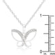 Dainty Butterfly Cubic Zirconia Pendant Necklace