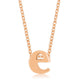 Rose Gold Finish Initial E Pendant